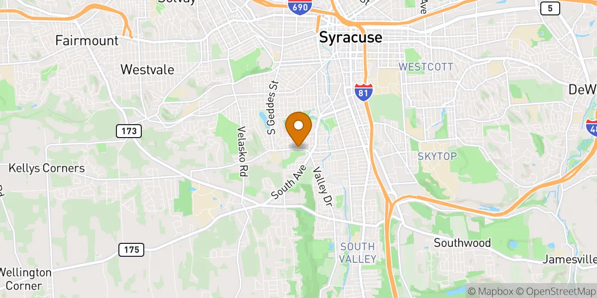  neighborhood map in Syracuse, NY
