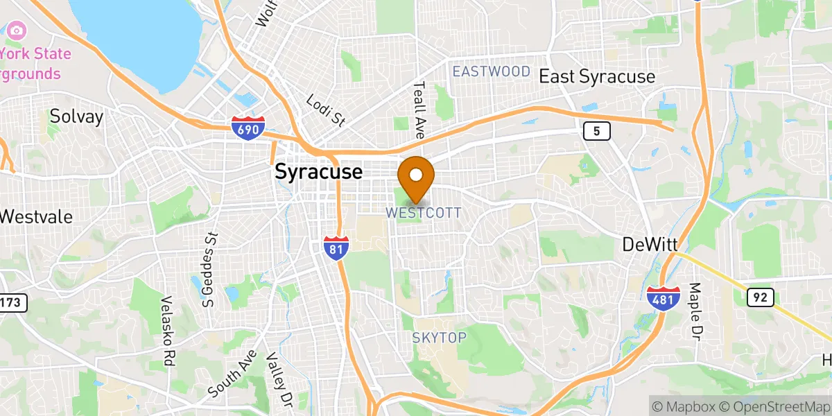  neighborhood map in Syracuse, NY