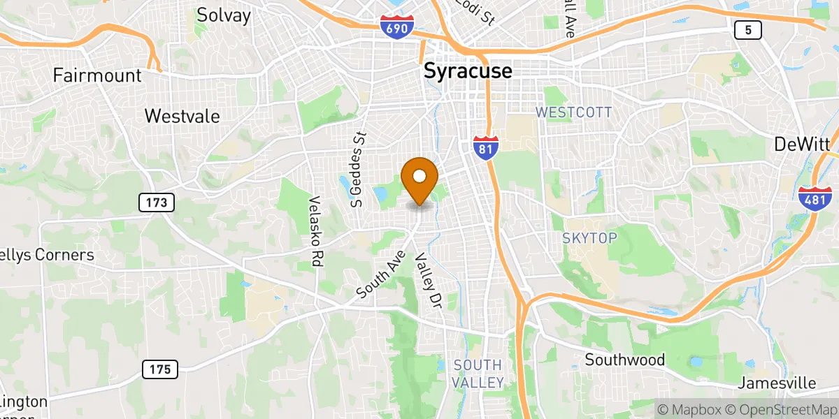  neighborhood map in Syracuse, NY