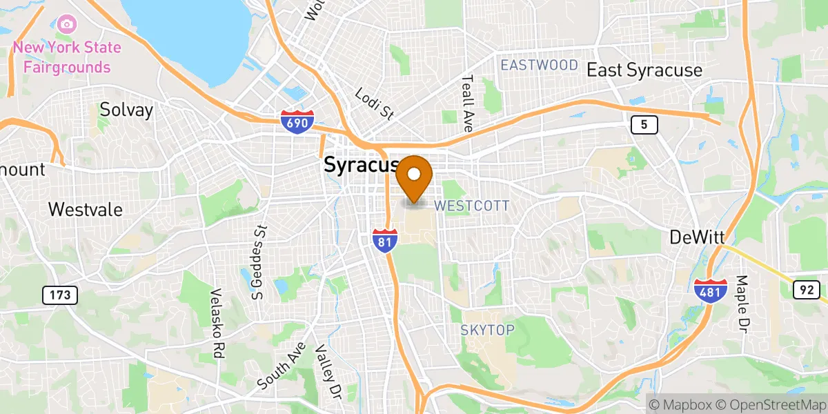  neighborhood map in Syracuse, NY