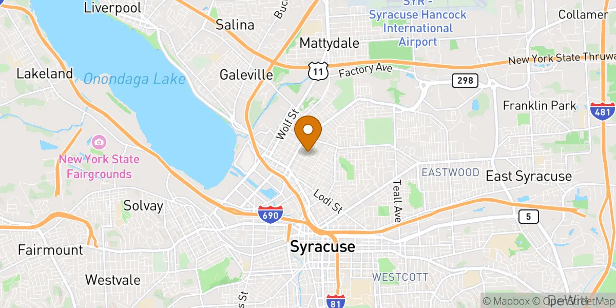  neighborhood map in Syracuse, NY