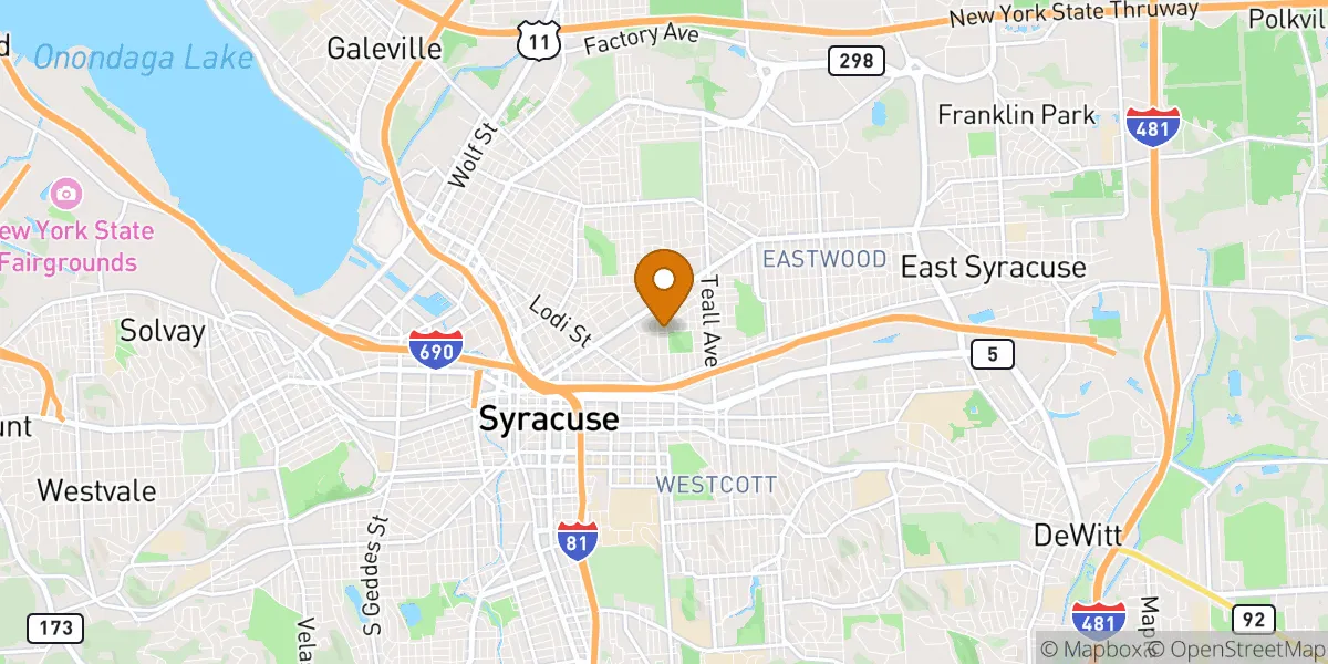  neighborhood map in Syracuse, NY