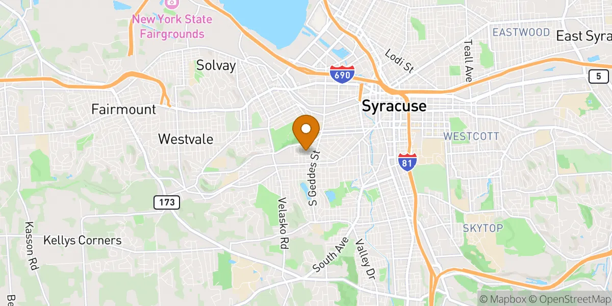  neighborhood map in Syracuse, NY